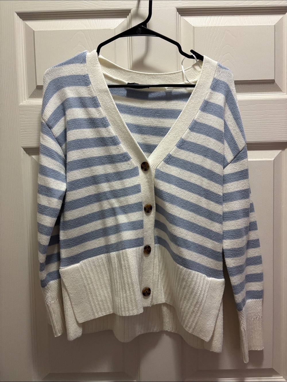 Tahari Striped Button Cardigan Small